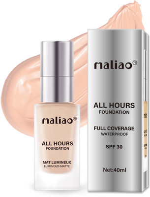 maliao All Hours Foundation Mat Lumineux - Luminous Matte, Full Coverage, Waterproof Foundation(02-SOFT IVORY, 40 ml)
