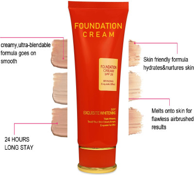 LILLYAMOR Full coverage Matte Cover Liquid Foundation Cream Foundation(Ivory, 80 ml)