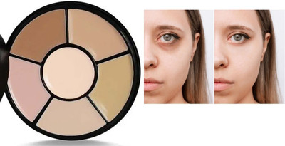 Latixmat 6-color Concealer Palette Cream Texture Moisturizer Concealer Foundation(Multicolor, 18 g)