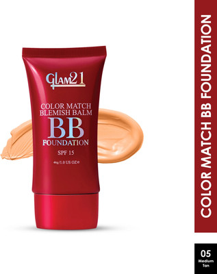 Glam21 Color Match BB Foundation Dual Purpose Foundation & Sunscreen| Non-greasy Foundation(Medium Tan-05, 46 g)