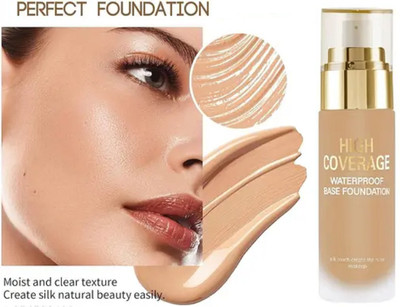 Sheny Waterproof Liquid Foundation,Full Coverage all skin type Foundation(BEIGE, 80 ml)