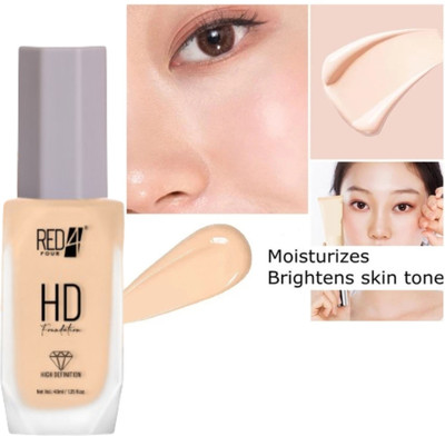 RED4 HdCream Full Coverage Foundation For Normal Skin Type pack 1 Foundation(beige, 40 ml)