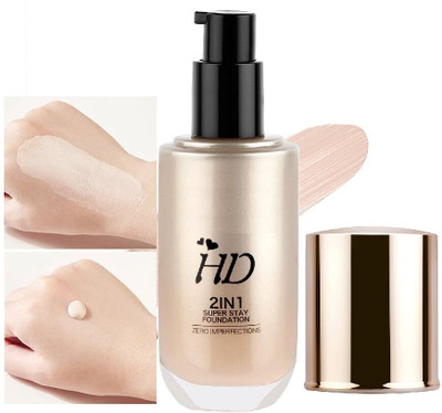 AEPRUY 2 IN 1 HD FOUNDATION FOR FACE GLOWING MAKEUP MATTE FINISH AND SUPER STAY Foundation(BEIGE, 60 ml)