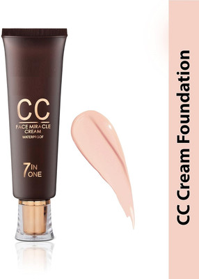 REIMICHI CC FACE MIRACLE CREAM WATER PROOF 7 IN 1 FOUNDATION IVORY Foundation(IVORY, 45 ml)