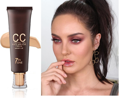 THTC 7 In One CC Face Miracle Foundation Cream Foundation(NATURAL, 45 ml)