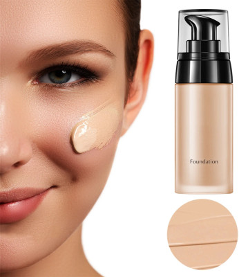 THTC High Coverage Waterproof Base Foundation - Flawless All-Day Wear Foundation(beige, 15 ml)