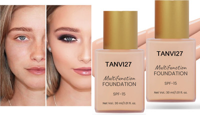 tanvi27 Best Water Proof & Super Stay Multi Function Foundation With Spf-15 Foundation(SKIN, 60 ml)