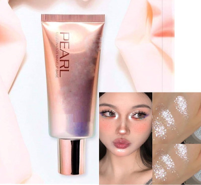 AFARAXIA High Coverage Waterproof Base Foundation with makuep highlighter Foundation(Silver pink, 40 ml)