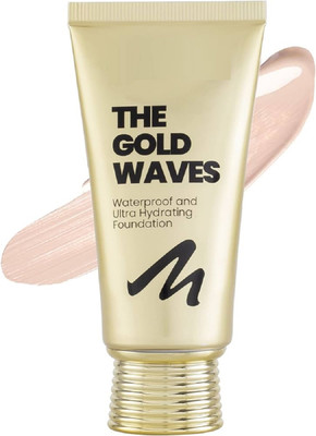HUZURLU matte finish gold waves waterproof foundation Foundation(beige, 60 ml)