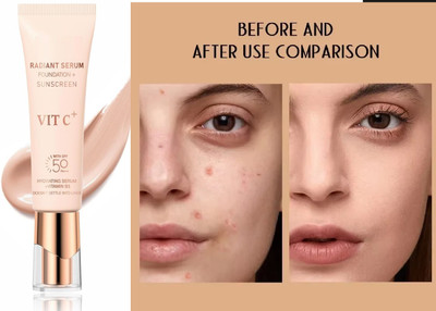 EVERERIN Moisturizer, Sunscreen & Foundation In One, Seamless Full Coverage With SPF 50 Foundation(beige, 50 ml)