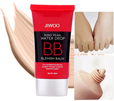 Jiwoo Matte Shiny Pearl Drop Blemish Long Lasting Balm Bb Liquid Foundation(IVORY, 40 ml)