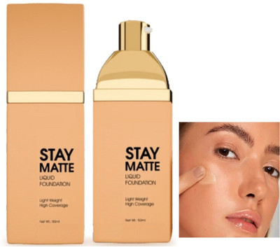 Yuency |Medium To High Buildable Coverage Matte  Foundation(BEIGE, 50 ml)