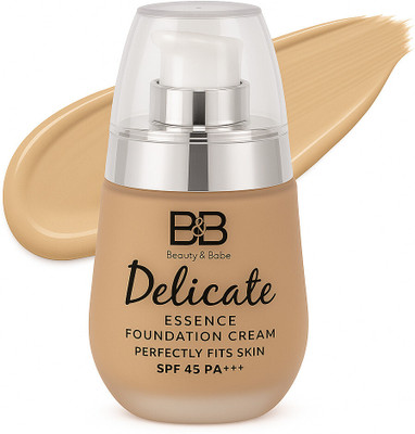 Elan beaute & Babe SPF 45 PA+++ Delicate Essence Foundation Cream| Glossy Finish | Foundation((Taffeta_Light / Natural, 30 ml)