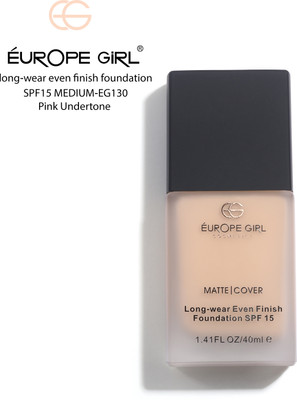 Europe Girl Matte Cover - 130 Spf-15 Foundation(Medium Pink Undertone, 40 ml)