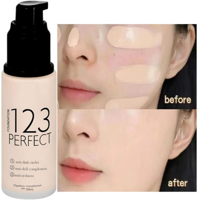 FLORERO Liquid Foundation High Coverage Makeup Base Foundation(IVORY, 30 ml)