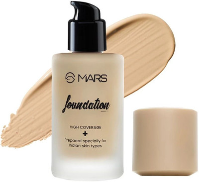 MARS SPF50 PA++++ High Coverage Liquid | Blemish Free & Blendable Makeup Foundation(Shade-03, 40 ml)