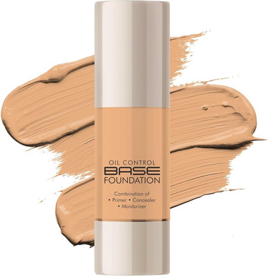DARVING Oil Control Base Foundation Combination of Primer, Concealer & Moisturizer Foundation(BEIGE, 30 ml)