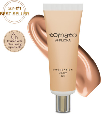 Flicka Tomato Foundation For Face Makeup, 04 Walnut, 30ml Foundation(Walnut, 30 ml)