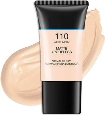 Emijun Matte + Poreless Foundation for Normal to Oily Skin Foundation(WHITE IVORY, 18 ml)