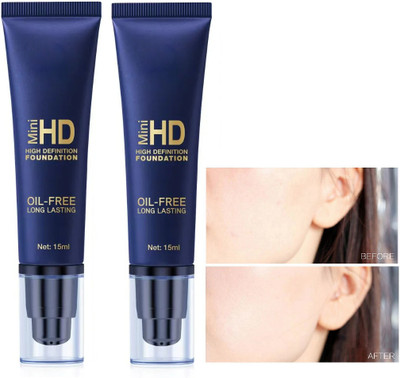 ADJD Combo Oil-Free Long Lasting Full Coverage Matte  Foundation(LIGHT IVORY, 30 ml)