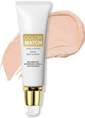 GABBU Color Match Long Lasting Makeup Base Shimmering Liquid  Foundation(IVORY, 50 ml)