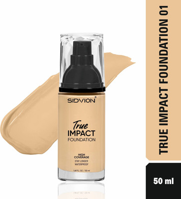 SIDVION High Coverage Liquid Foundation | Blemish Free | Blendable Makeup  Foundation(Natural, 50 ml)