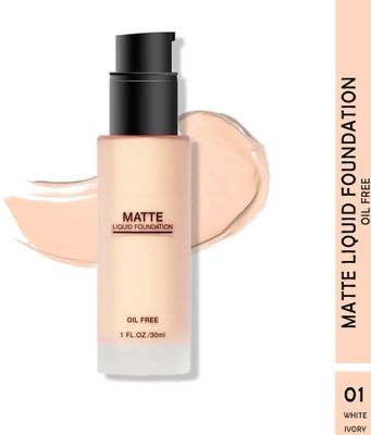 CATERINACHIARA High Coverage Water Proof Base Matte Liquid Foundation Oil Free Foundation(white ivory, 30 ml)