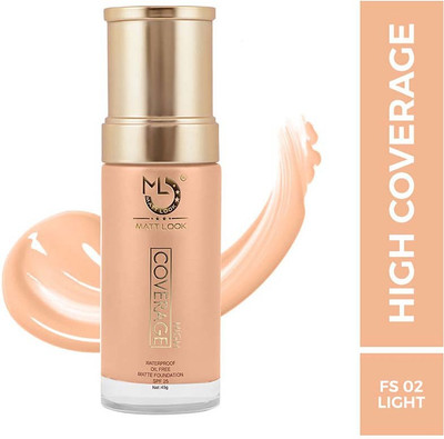 MATTLOOK High Coverage Waterproof oil Free Matte Foundation SPF 25-02 LIGHT Foundation(02 LIGHT, 45 g)