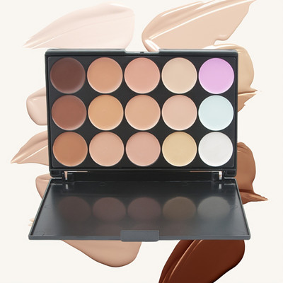 MYEONG 15 Color Concealer Cream Palette Makeup Face Contour Palette Concealer(Multi Color, 15 g)