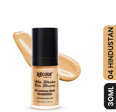 recode HD Luminous Matte Foundation 30 ML Foundation(04 Hindustan, 30 ml)