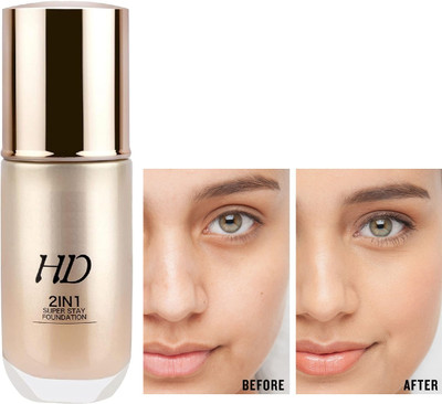ADJD Invisible Finish LONG LASTING SUPER HD FULL COVERAGE FOUNDATION Foundation(BEIGE, 60 ml)