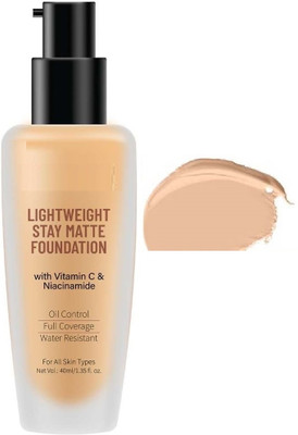 GABBU Matte Finished Full Coverage Foundation,Oil Free ( natural) Foundation(natural, 40 ml)