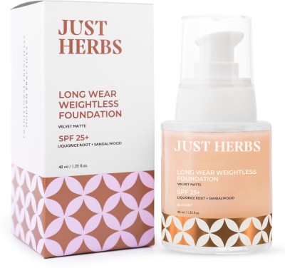 Just Herbs Longwear Weightless Foundation With SPF 25+ Matte Finish Foundation(Ivory, 40 ml)