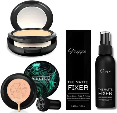 FRIPPE Compact Powder & Air Cushion Mushroom Foundation(Natural, 100 ml)