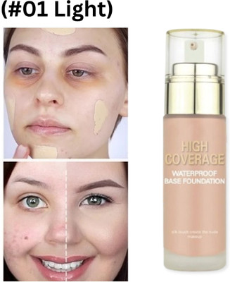 BLUST&FAMME HIgh coverage Liquid Matte Foundation For All Skin Type (01) pack of 1 Foundation(beige, 60 ml)