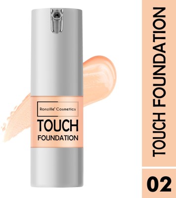 RONZILLE Touch Foundation Matte Finish Waterproof & Full Coverage-02 Foundation(Shade-02, 25 ml)