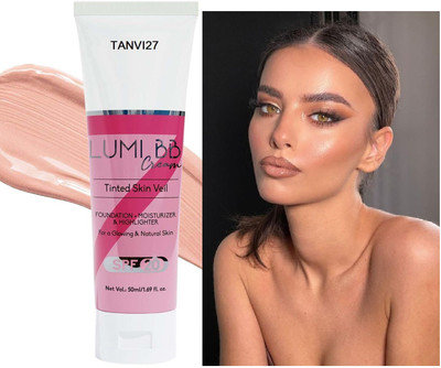 tanvi27 Luminous BB Cream Foundation + Moisturizer + Highlighter Foundation(Dusky Beige, 50 ml)