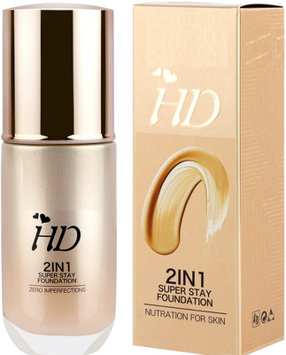 GABBU Best Matte+Poreless Liquid Foundation For Glowing Skin Foundation(Ivory, 60 ml)