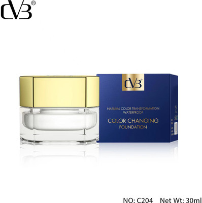 CVB Color Changing Foundation Natural Color Transformation Waterproof C204 Foundation(White, 30 ml)