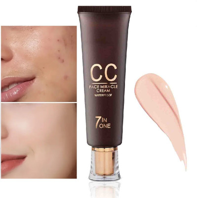 GABBU 7 in 1 Face CC Cream Foundation | Long-Lasting, Water-Resistant & Smudge-Free Foundation(BEIGE, 60 ml)