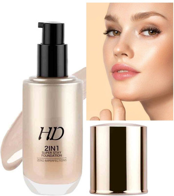 Emijun 2 in 1 SUPER STAY For Normal Skin Natural Foundation(CAREMAL BEIGE, 60 ml)