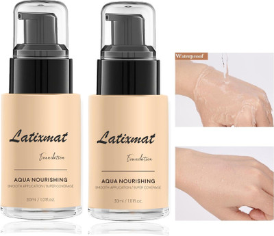 Latixmat Combo Matte Finish Oil-Free Foundation Radiant Finish Foundation(SKIN, 60 ml)