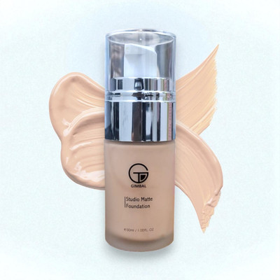 gimbal Studio Matte Foundation For All Skin Types, Long Stay & Natural Brightening 30ml Foundation(Soft Ivory, 30 ml)