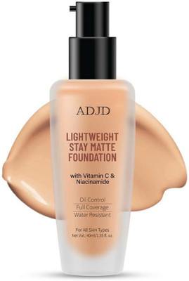 ADJD High Coverage Liquid Foundation | Blemish Free  Foundation(Natural, 40 ml)