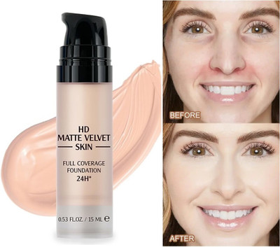 GULGLOW99 High-End Pro Portable Base Makeup Matte Smooth Foundation Liquid Foundation(SOFT IVORY, 15 ml)