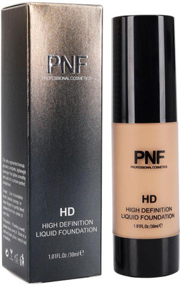 PNF PROFESSIONAL HD High Definition Liquid Foundation | Long Lasting, Waterproof Foundation(Buildable Full Coverage | Lightweight | Easy to Blend 01, 30 ml, 30 ml)