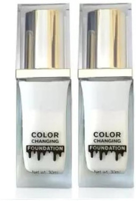 THTC Matte Foundation Cream For All Skin Tone Set Of 2 Light Coverage  Foundation(white, 30 ml)