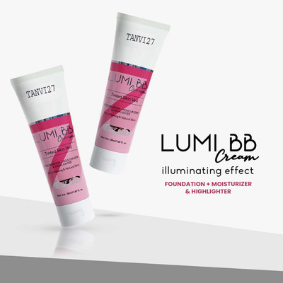 tanvi27 Long Lasing Luminous BB Cream Moisturizer + Highlighter + Foundation(Dusky Beige, Warm Ivory, 100 ml)