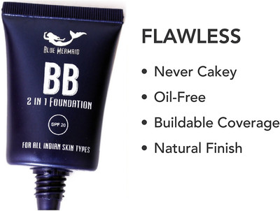BLUEMERMAID Full Coverage Foundation Makeup with SPF 20 Foundation(LIGHT BEIGE, 30 ml)