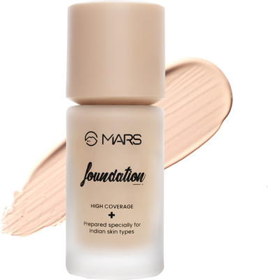 MARS SPF50 PA++++ High Coverage Liquid | Blemish Free & Blendable Makeup Foundation(Shade-01, 40 ml)